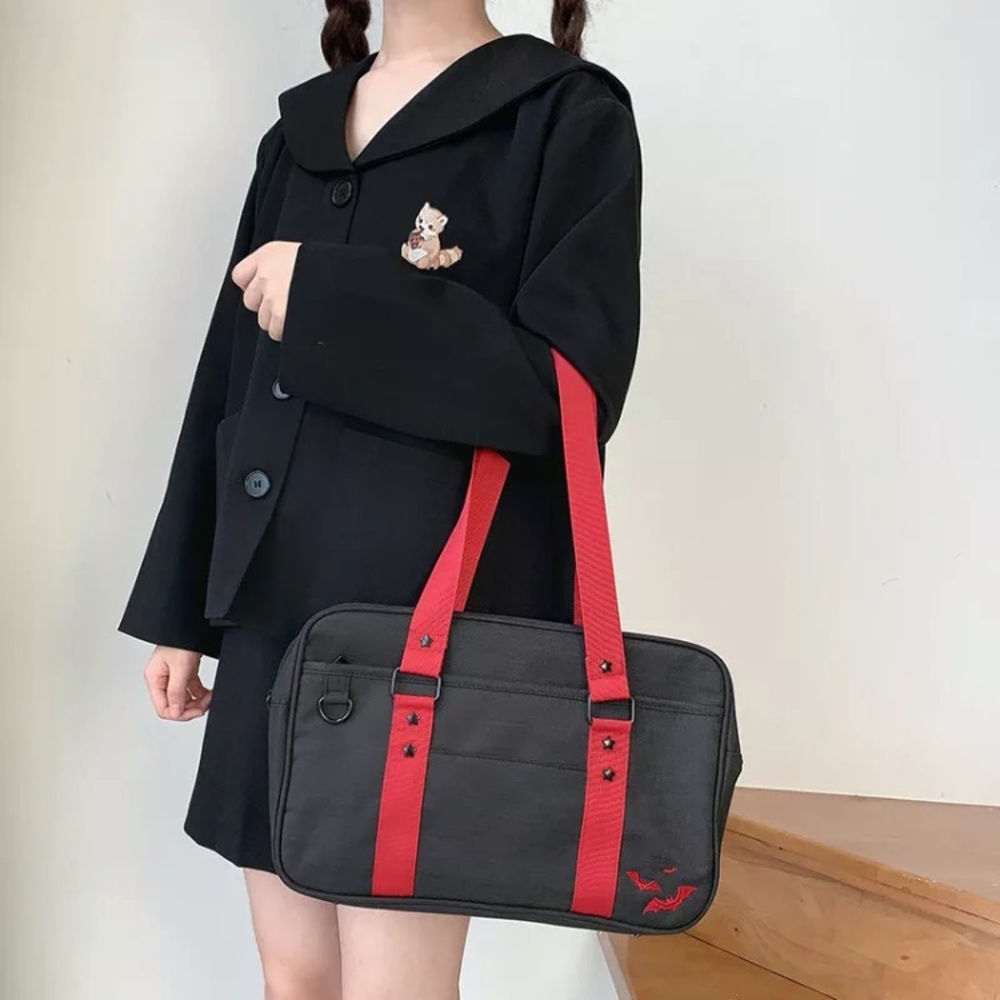 Cute gothic style japanese school messenger bag